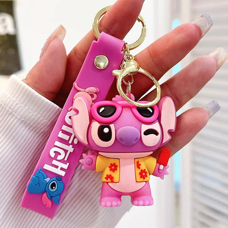 Anime Disney Keychain Mickey Minnie Lilo Stitch-80