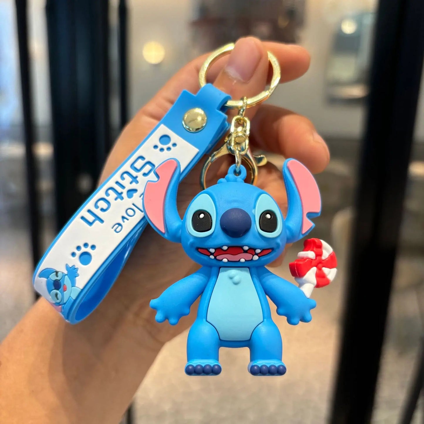 Anime Disney Keychain Mickey Minnie Lilo Stitch-9