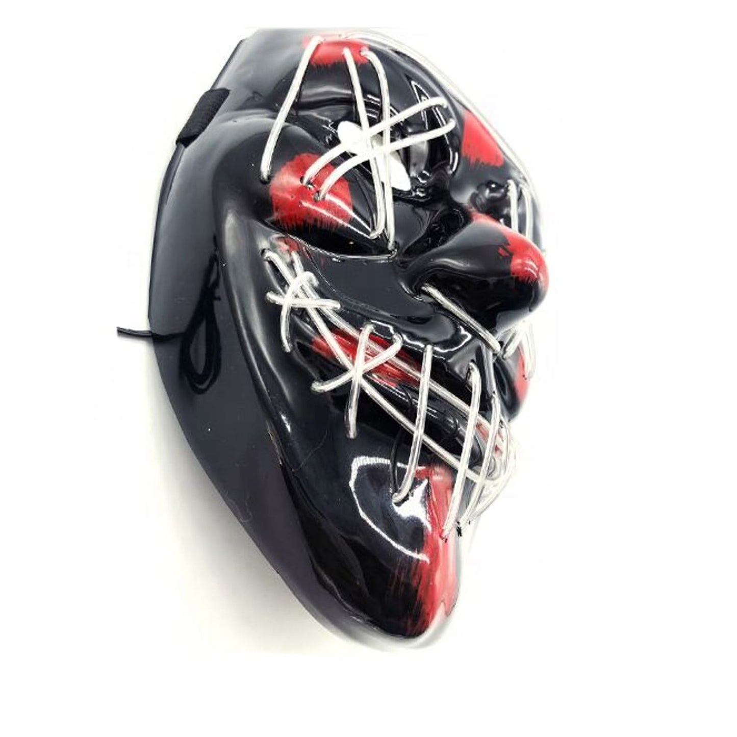 Rave EL Wire Halloween Party Mask Assorted Colors 1 Piece