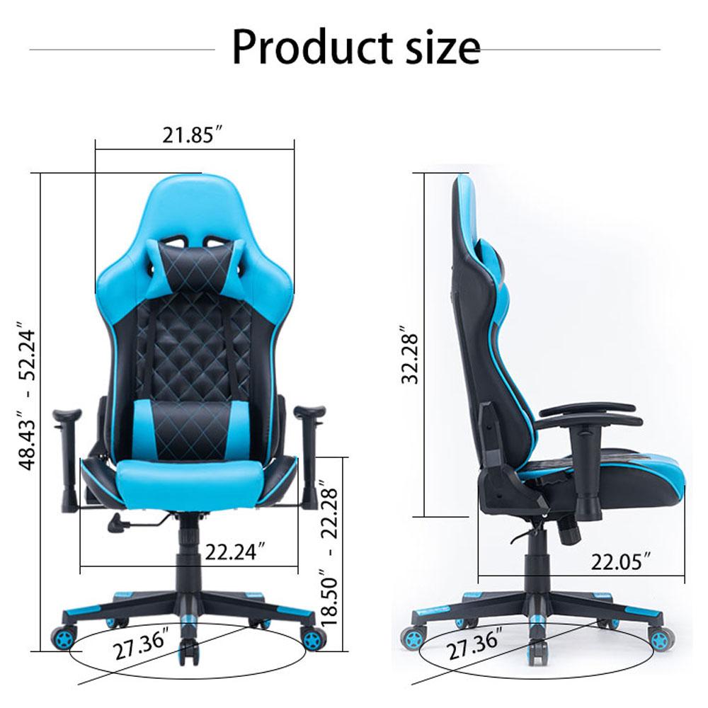 NNEDSZ Gaming Chair Ergonomic Racing chair 165° Reclining Gaming Seat 3D Armrest Footrest Pink White