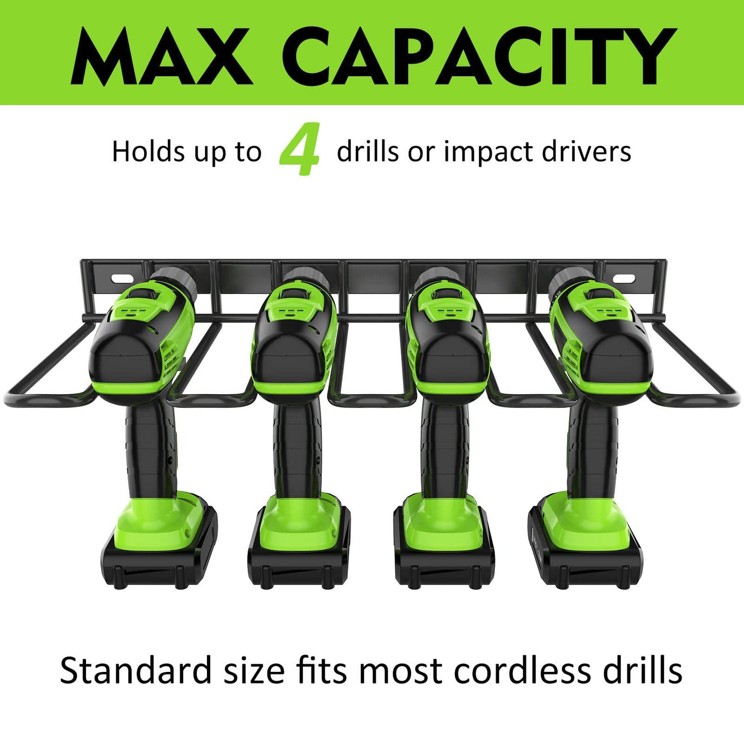 NNEDSZ Power Tool Tools Organizer Drill Holder Wall Mount Drill Rack Garage Storage Drill Organizer