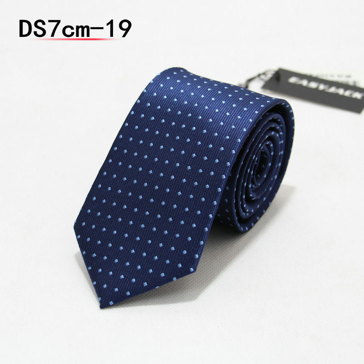 Business 7cm Striped Professional Narrow Casual Black Tie