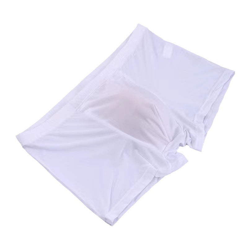 Men's Boxer Briefs Ice Silk Underwear Cup Combination U Convex Sexy