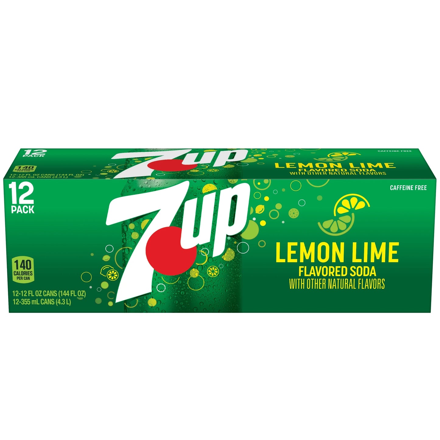 Lemon Lime Soda, 12 Fl Oz Cans, 12 Pack, Allergens Not Contained