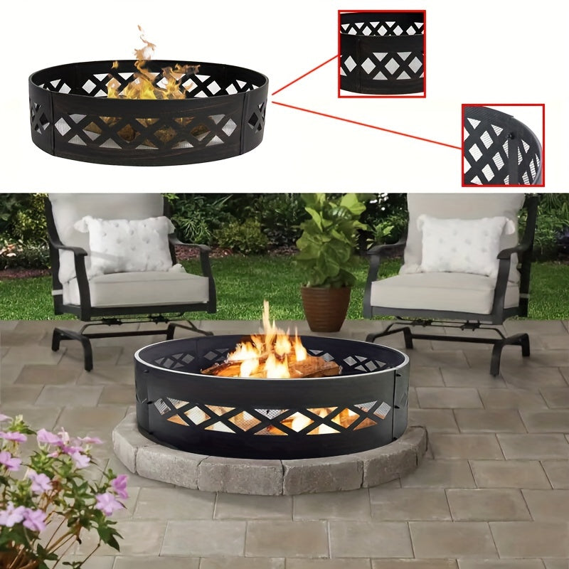 Fire Pit Ring for Outdoor Wood Burning-3