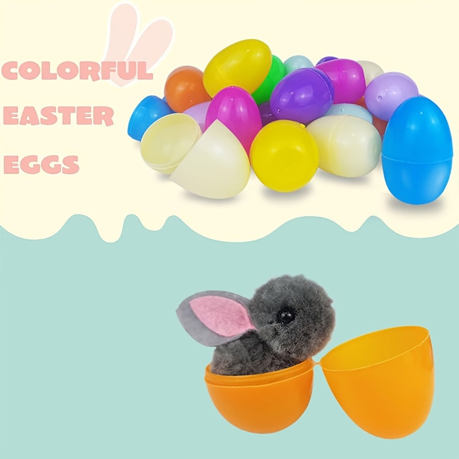 42pcs Colorful Easter Eggs with Stuffed Bunny Animals-2