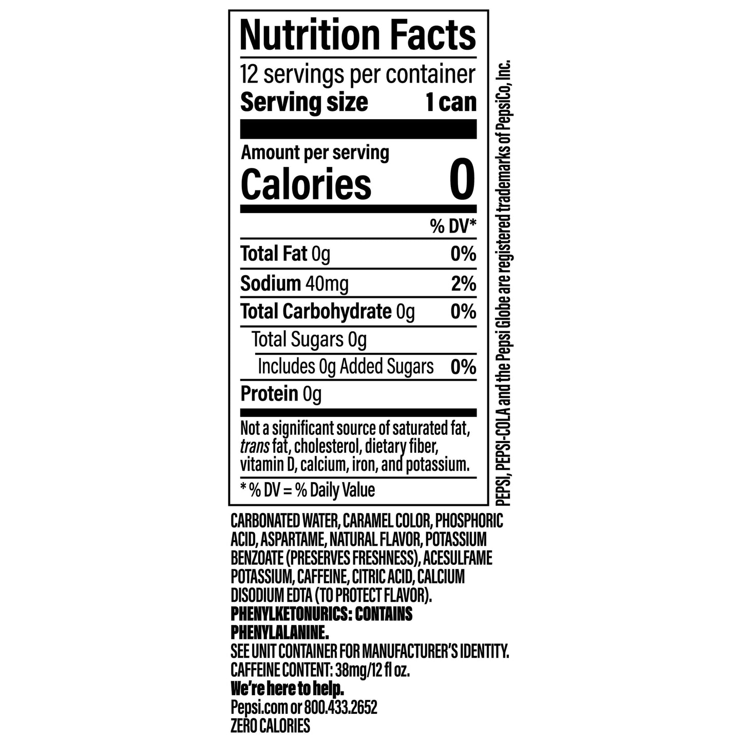 Cola Zero Sugar Soda Pop, 12 Fl Oz, 12 Pack Cans