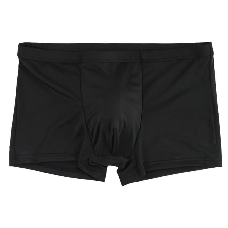 Men's Boxer Briefs Ice Silk Underwear Cup Combination U Convex Sexy