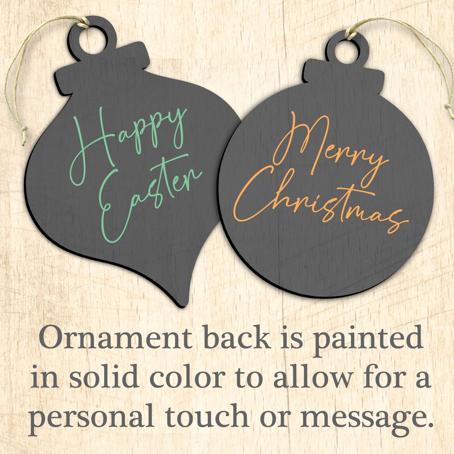 Rustic Halloween Wooden Ornaments Set of 3 - Thanksgiving Halloween Decor - 8100185S3