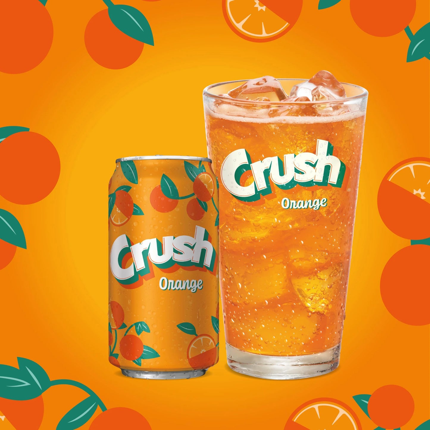 Crush Caffeine Free Orange Soda Pop, 12 Fl Oz, 12 Pack Cans