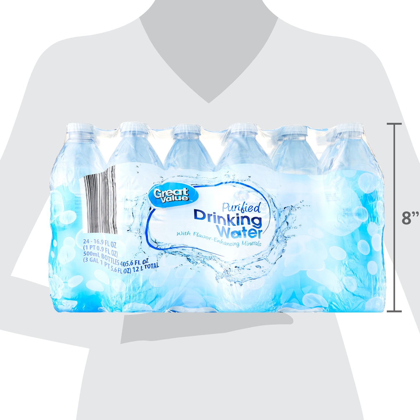 Purified Drinking Water, 16.9 Fl Oz, 24 Count