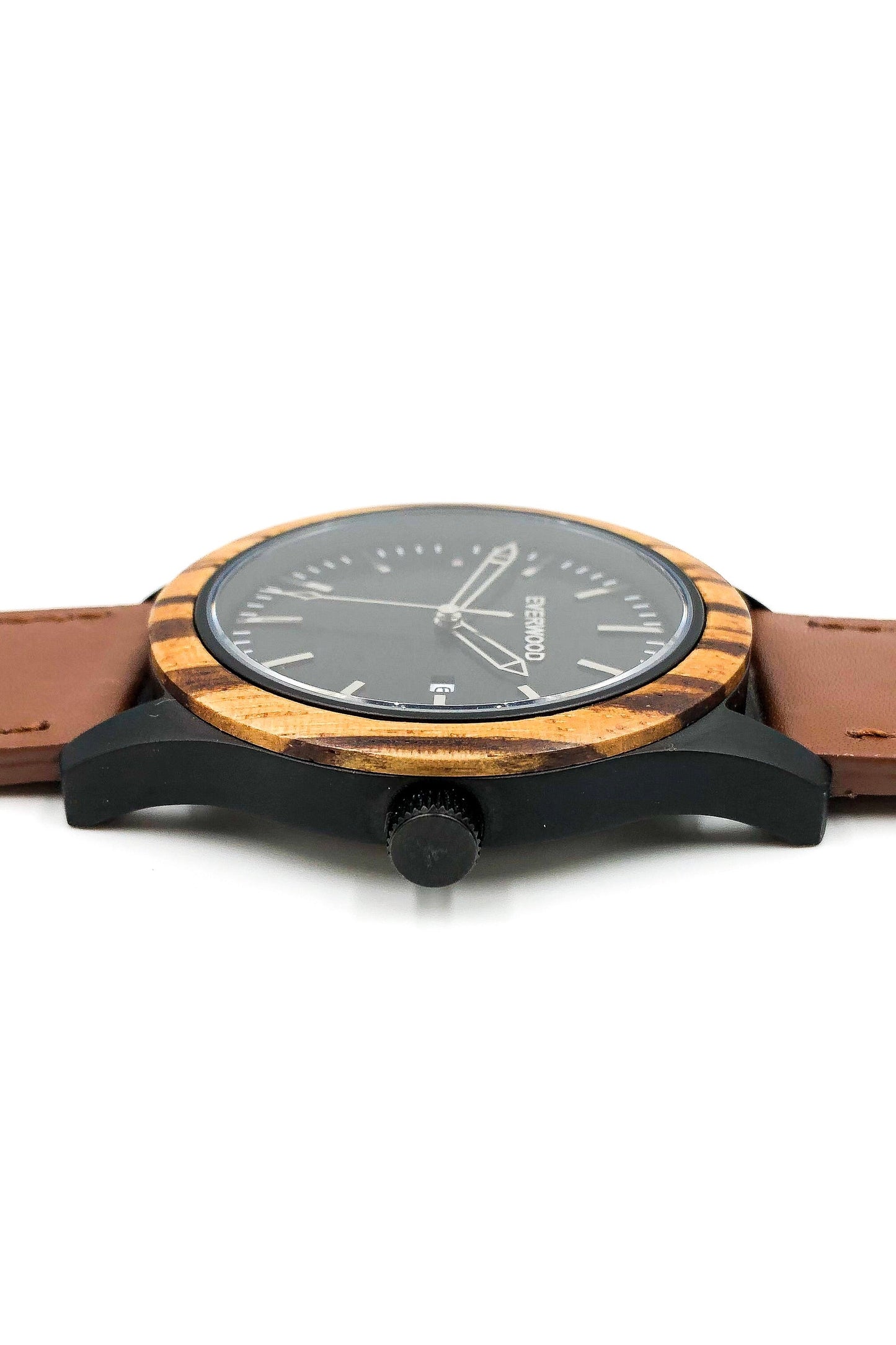 Inverness - Zebrawood & Brown Leather