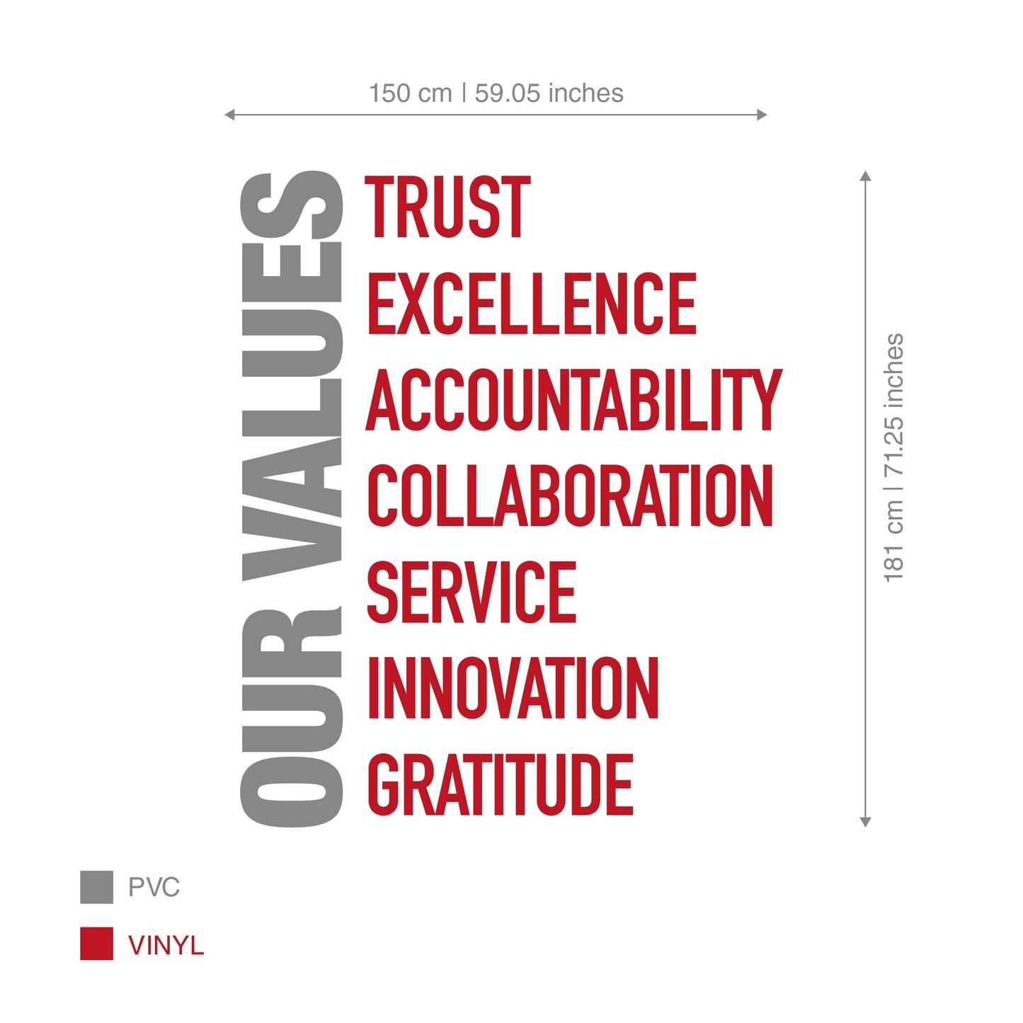Our Values Office Decor