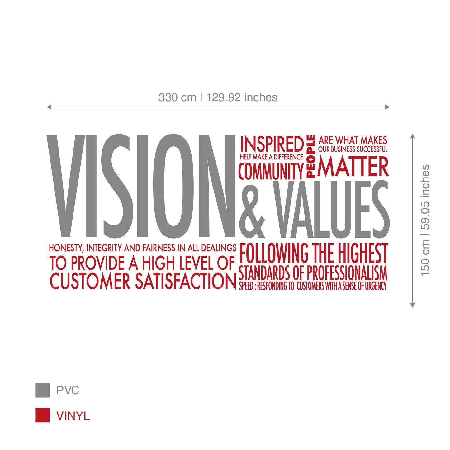 Vision and Values Office Decor