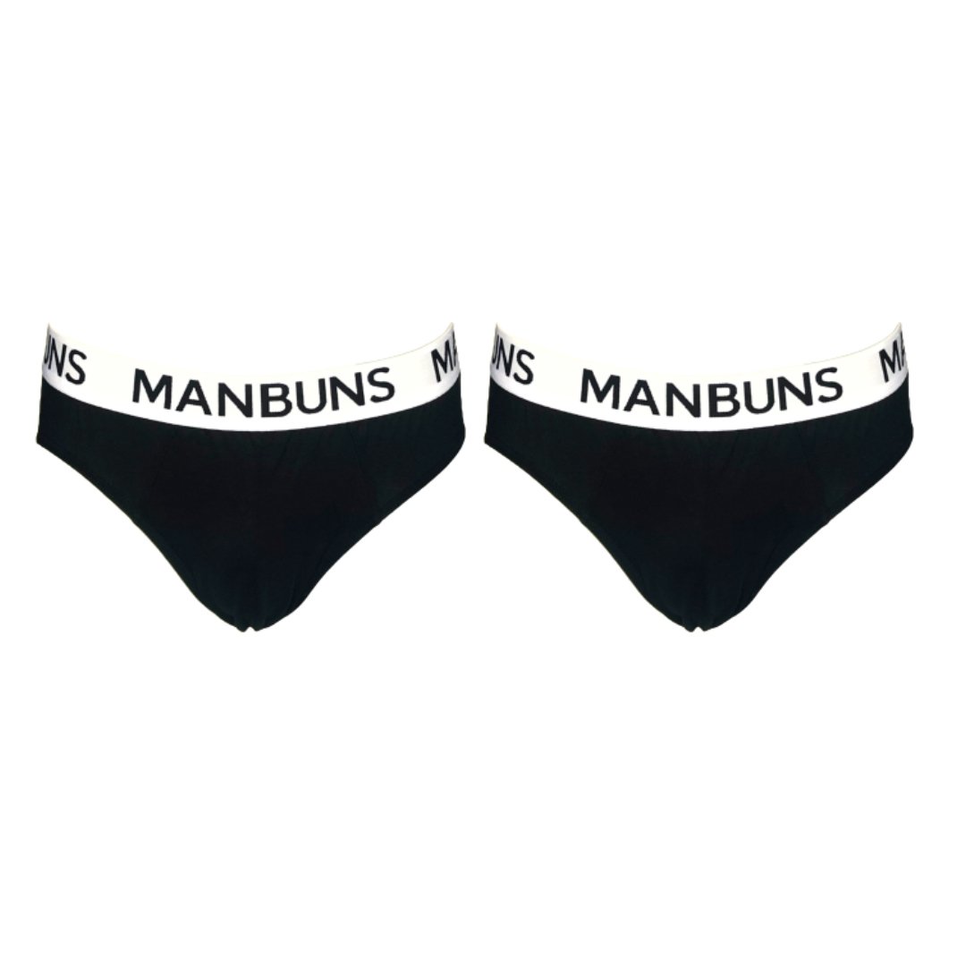 Men's Classic Black Brief Underwear | 2 Pack-0