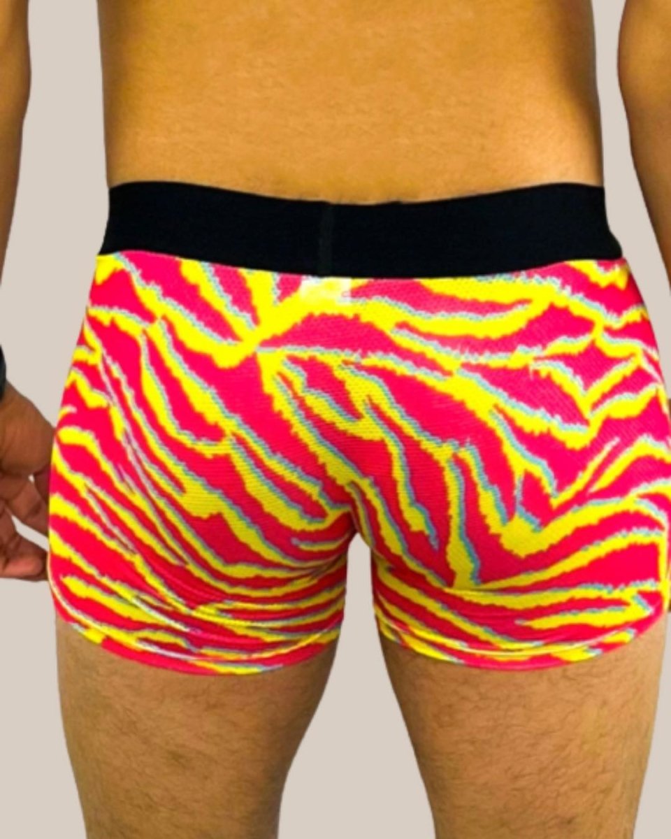 Men's Electric Zebra Boxer Trunk Underwear with Pouch-3