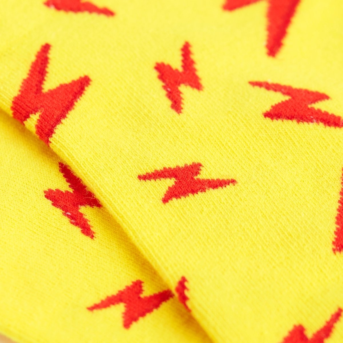Men's Yellow and Red Lightning Bolt Briefs Underwear and Sock Set-3