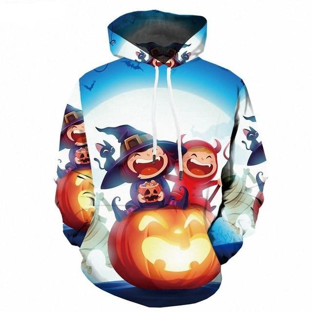 Halloween Pumpkin 3d Print Party Moon Sweatshirt