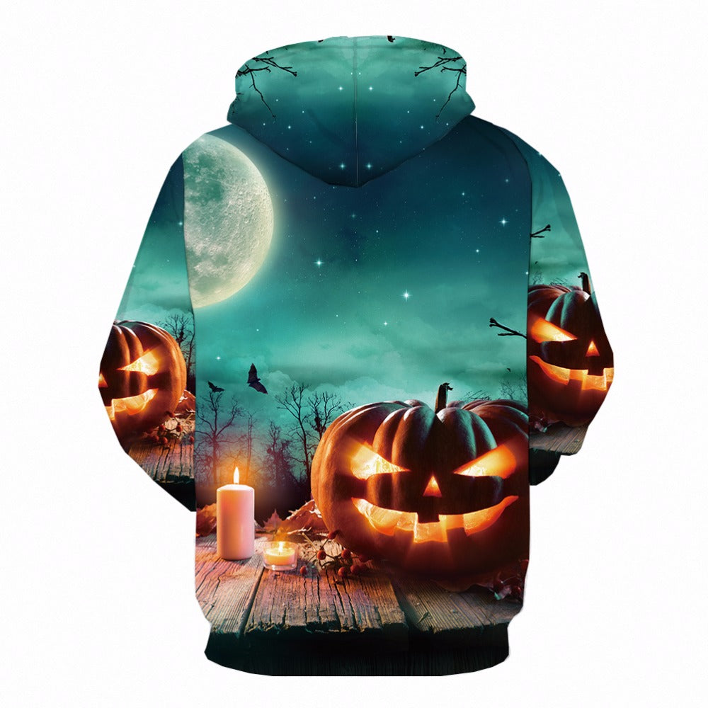 Halloween Pumpkin 3d Print Party Moon Sweatshirt
