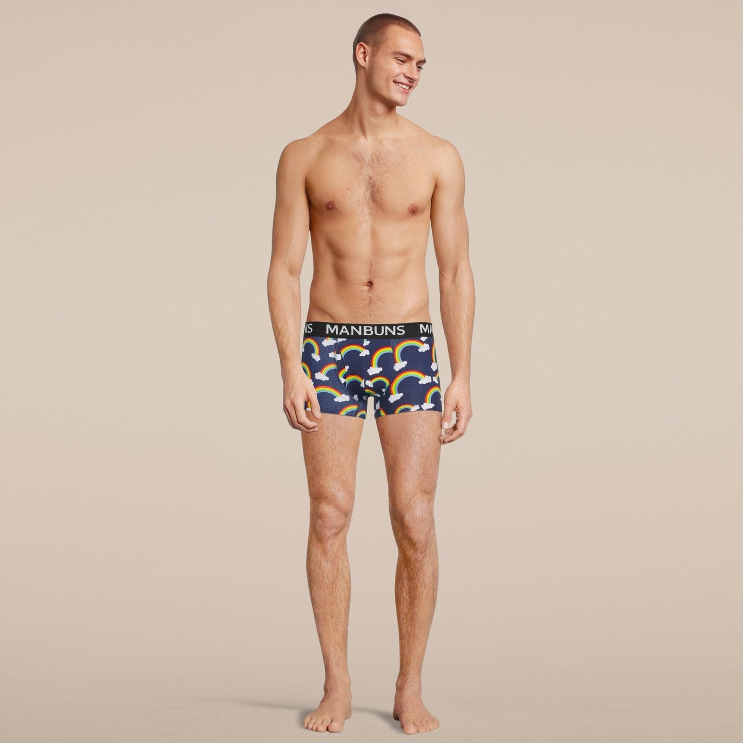Men's Rainbow Boxer Trunk Underwear & Unisex Rainbow Pride Glasses Set-1