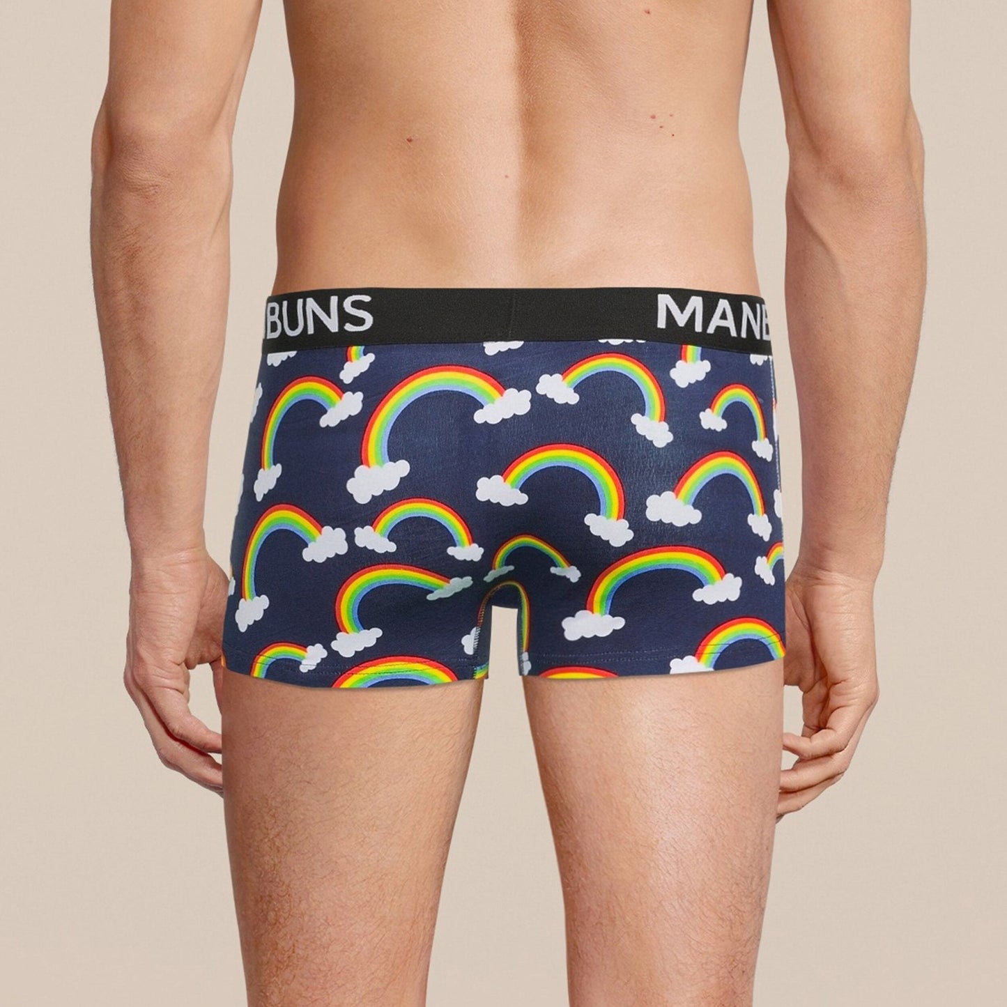 Men's Rainbow Boxer Trunk Underwear & Unisex Rainbow Pride Glasses Set-2