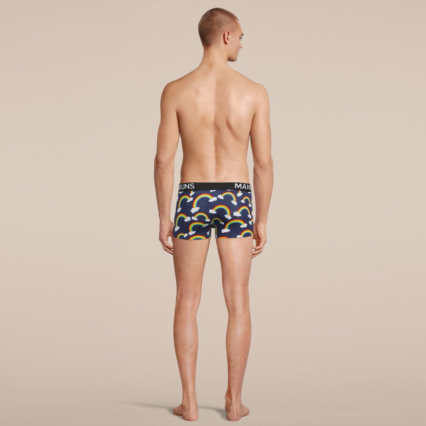 Men's Rainbow Boxer Trunk Underwear & Unisex Rainbow Pride Glasses Set-3