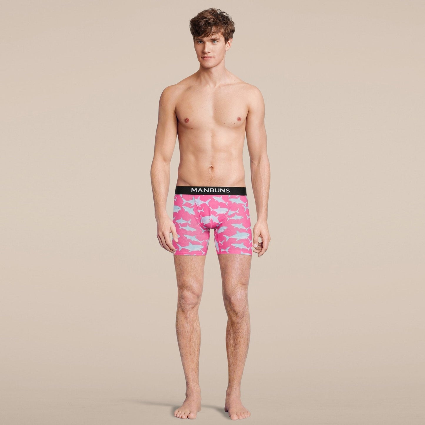 Men's Baby Shark Boxer Brief Underwear with Pouch-1