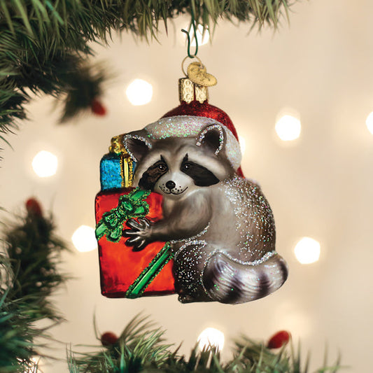 Christmas Bandit Raccoon Ornament-0