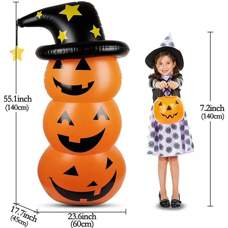 Inflatable Halloween Pumpkin Tumbler Outdoor Holiday Decor-2