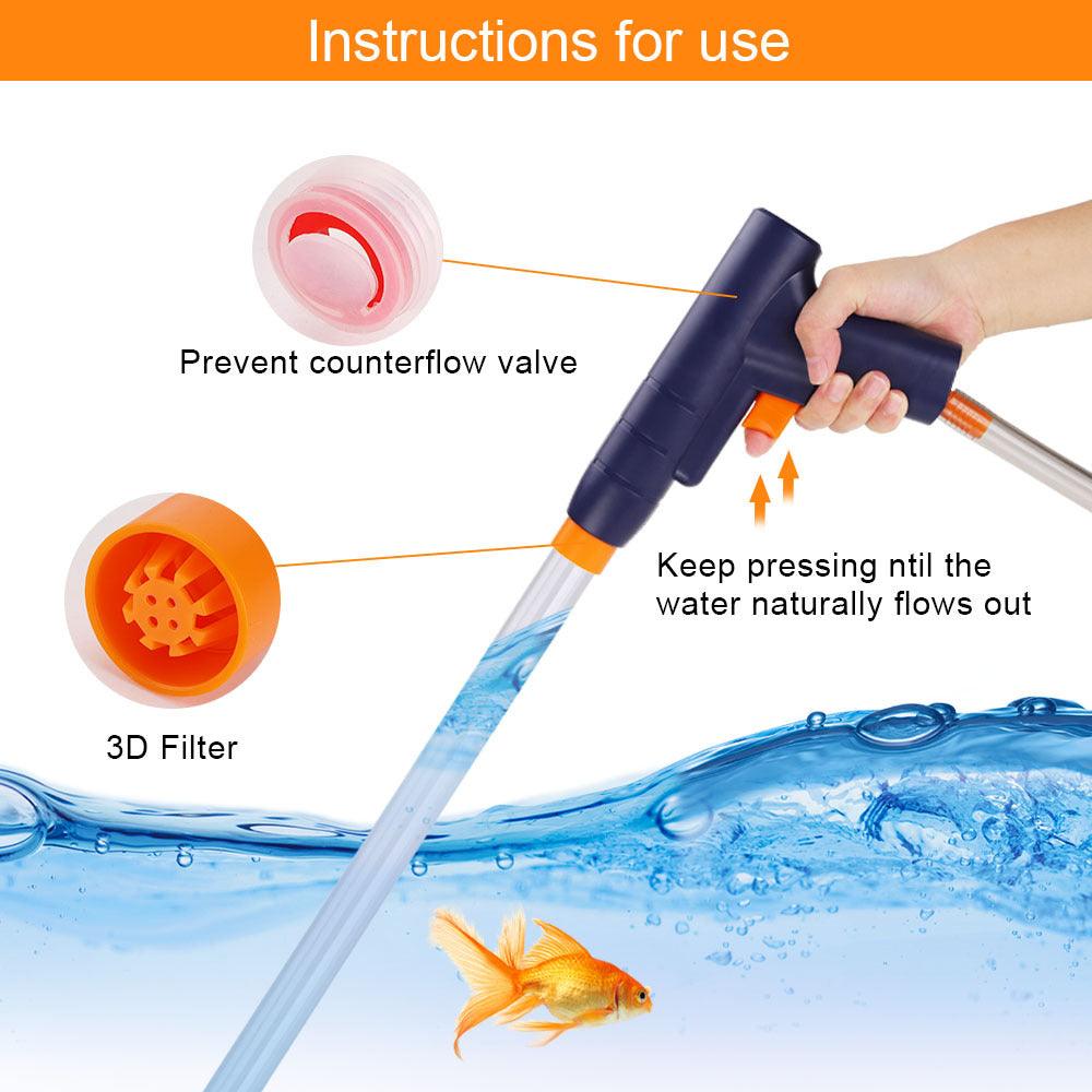 Multi-Function Water Exchanger: Sand Washing, Water Change, And Algae Scraping