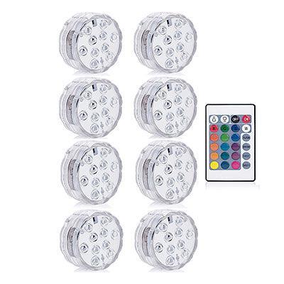 16 Colors Rgb Submersible Pool Light With Rf Remote Control - Illuminate Your Water Wonderland