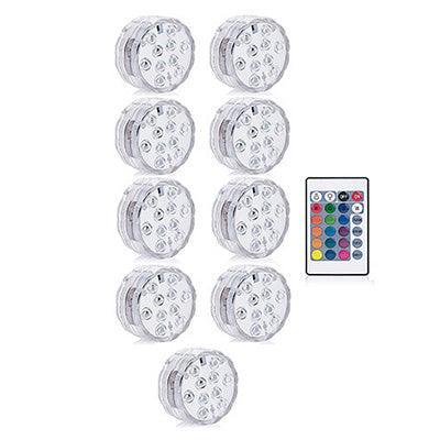16 Colors Rgb Submersible Pool Light With Rf Remote Control - Illuminate Your Water Wonderland