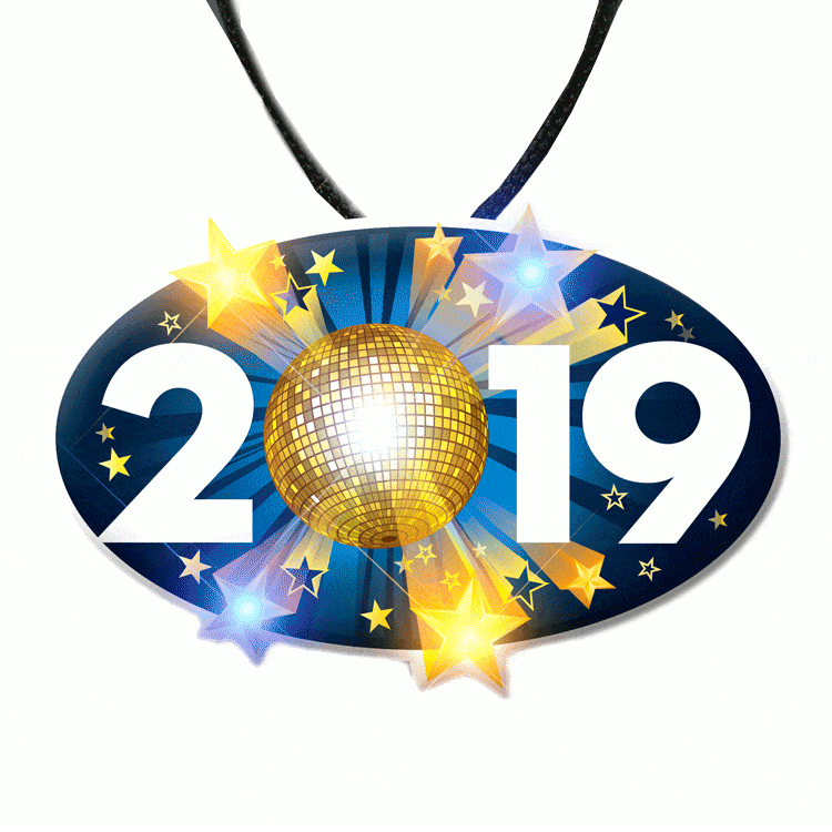 2019 Charm New Years Eve Lanyard Necklace