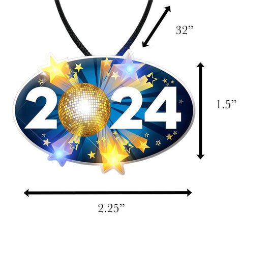 2024 Happy New Year Graduation Party Body Light Necklace