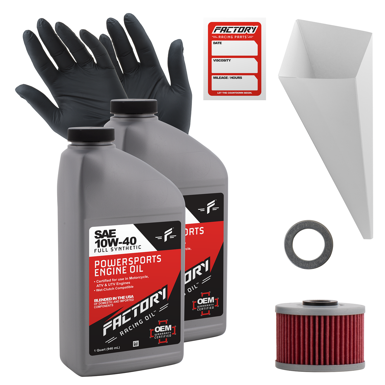 Oil Change Kit For Kawasaki KLX250S KLX230 10W-40 2 Quart