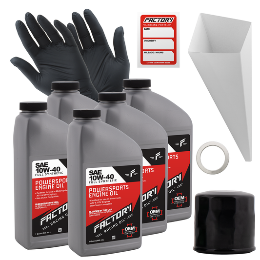 10W-40 5 Quart Oil Change Kit For Yamaha Bolt XVS95 FJR1300