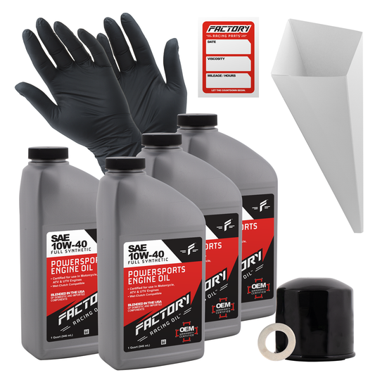 10W-40 4 Quart Oil Change Kit For Honda VT700C, VT1100C Shadow
