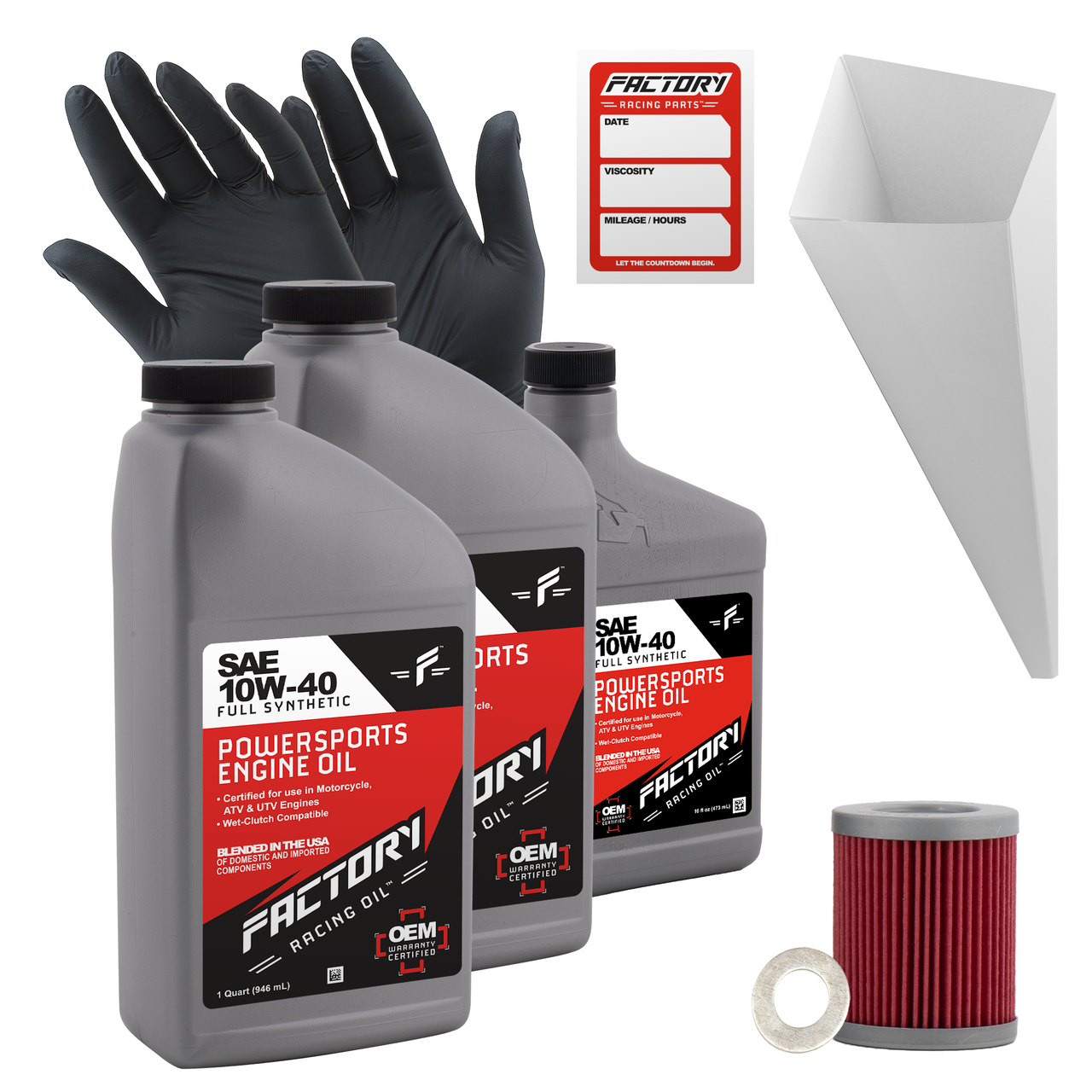 10W-40 Full Synthetic 2.5 Quart Oil Change Kit fits Suzuki LT-Z250 Quadsport