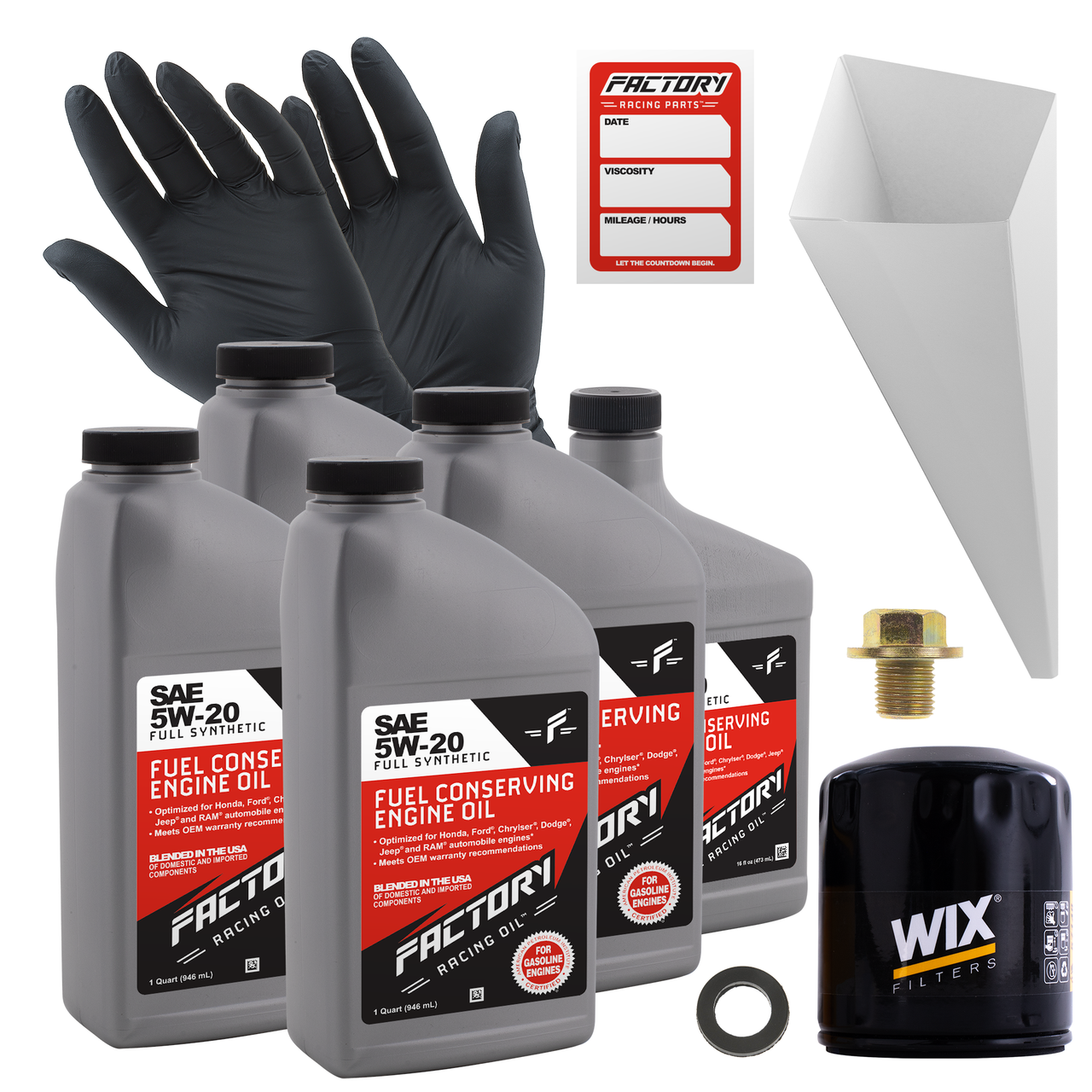 Oil Change Kit For Ford C-Max 2013-2018, Fusion 2013-2020 5W-20 Full Synthetic Oil - 4.5 Quarts
