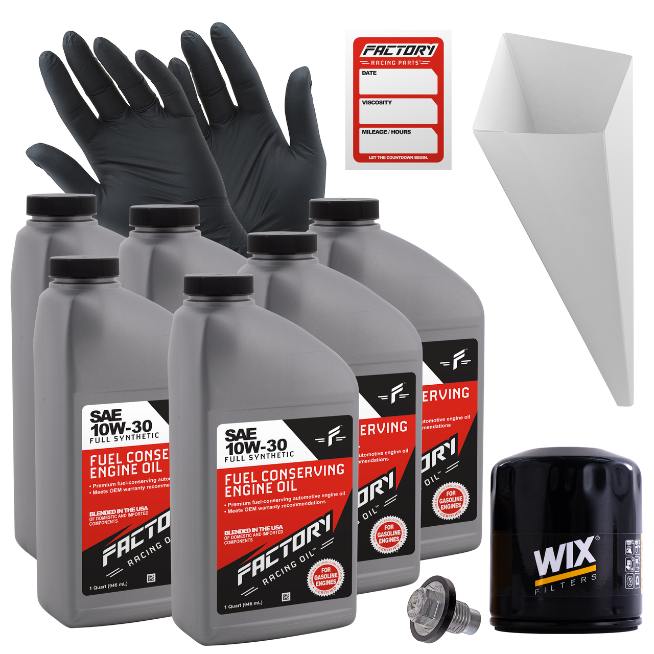 Oil Change Kit For Dodge B150, B250, D150, D250, W150 1981-1987 3.7L 10W-30 Full Synthetic Oil - 6 Quarts