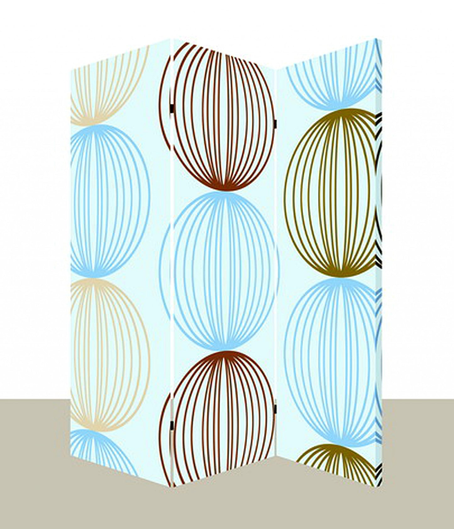 48 X 72 Multi Color Wood Canvas Sphere  Screen-3