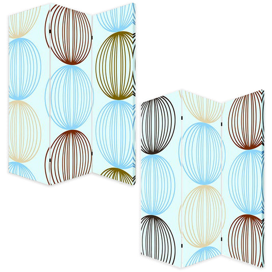 48 X 72 Multi Color Wood Canvas Sphere  Screen-0