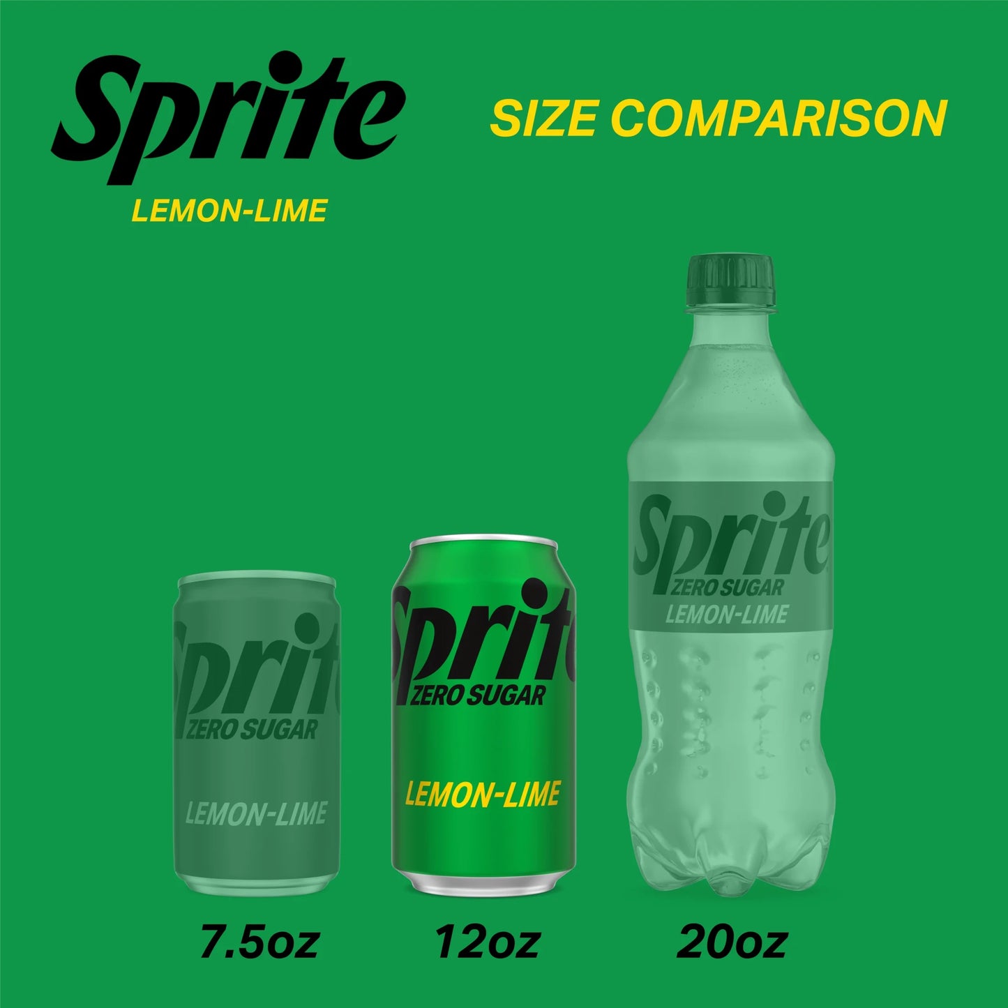 Zero Sugar Lemon Lime Soda Pop, 12 Fl Oz, 12 Pack Cans