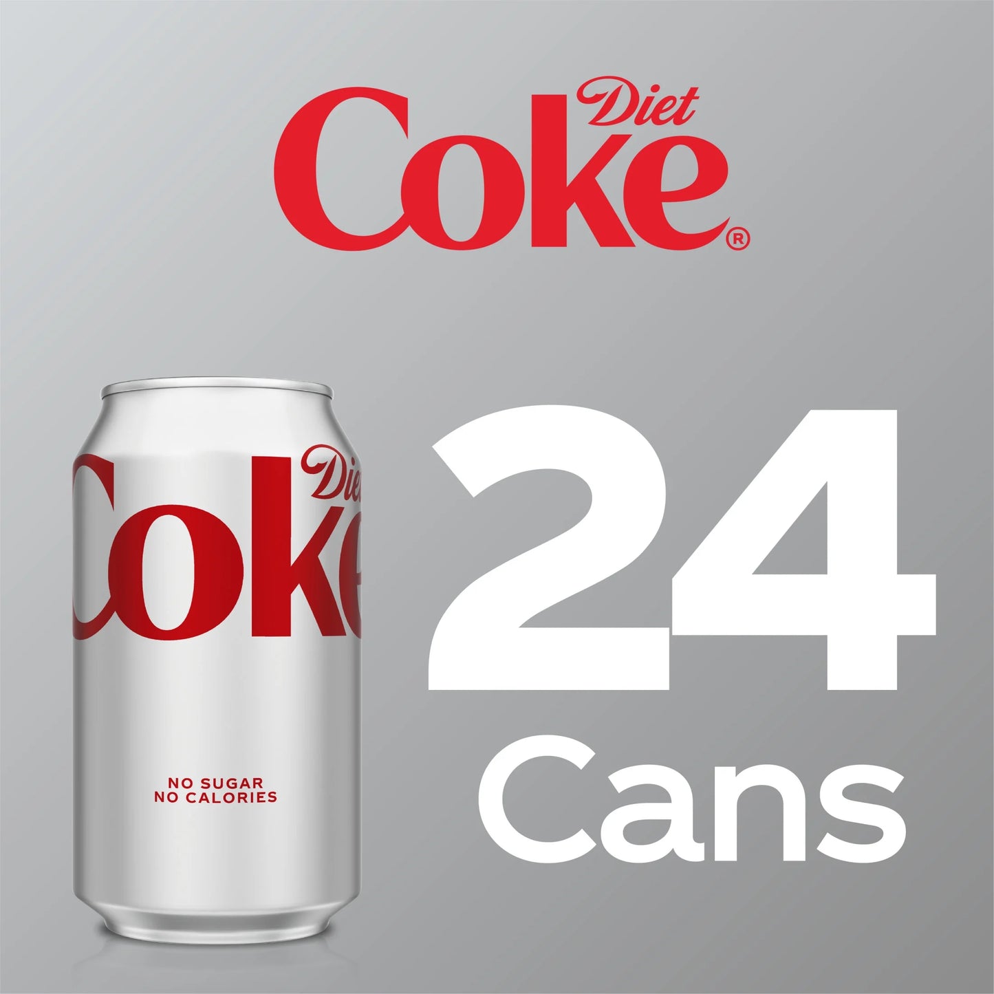 Diet Cola Soda Pop, 12 Fl Oz Cans, 24 Pack