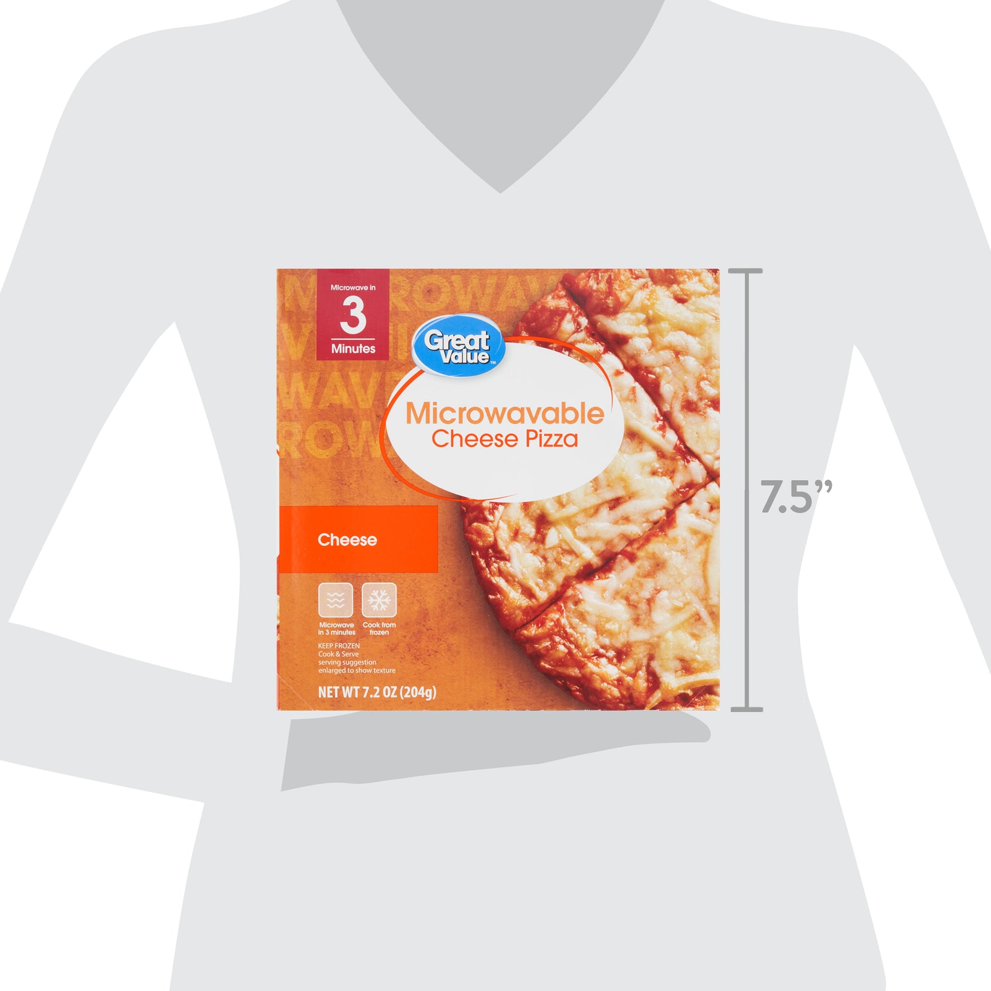Microwavable Thin Crust Cheese Pizza | Great Value image 3