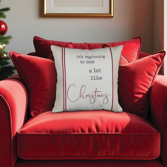 Everyday Festive™ 18" It's Beginning to Look a Lot Like Christmas Square Pillow