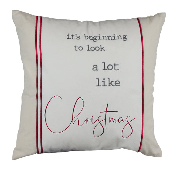 Everyday Festive™ 18" It's Beginning to Look a Lot Like Christmas Square Pillow