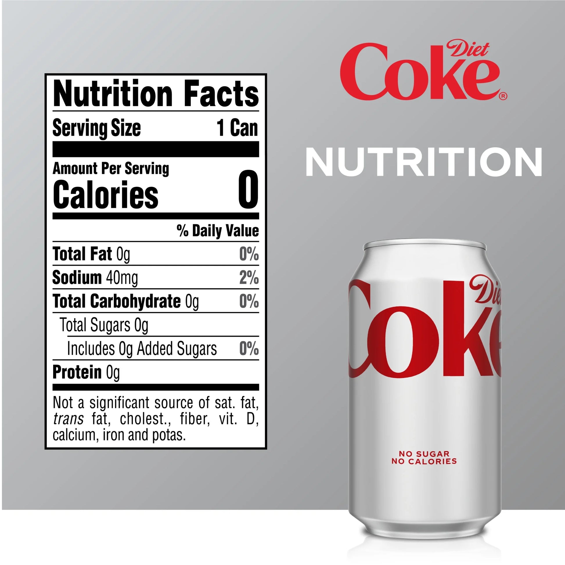 Diet Cola Soda Pop, 12 Fl Oz Cans, 24 Pack