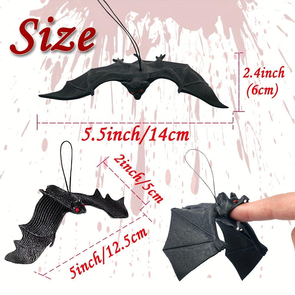 Halloween Hanging Bat Ornaments Party Decor (12pcs)