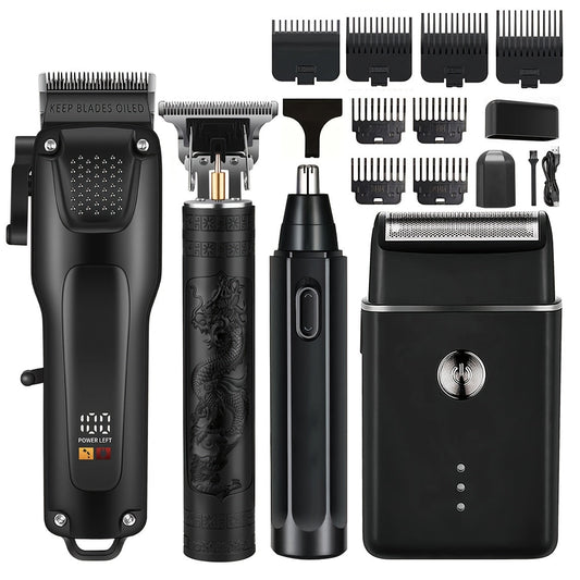 Men’s Grooming Kit USB Rechargeable Clippers (4pcs)-0
